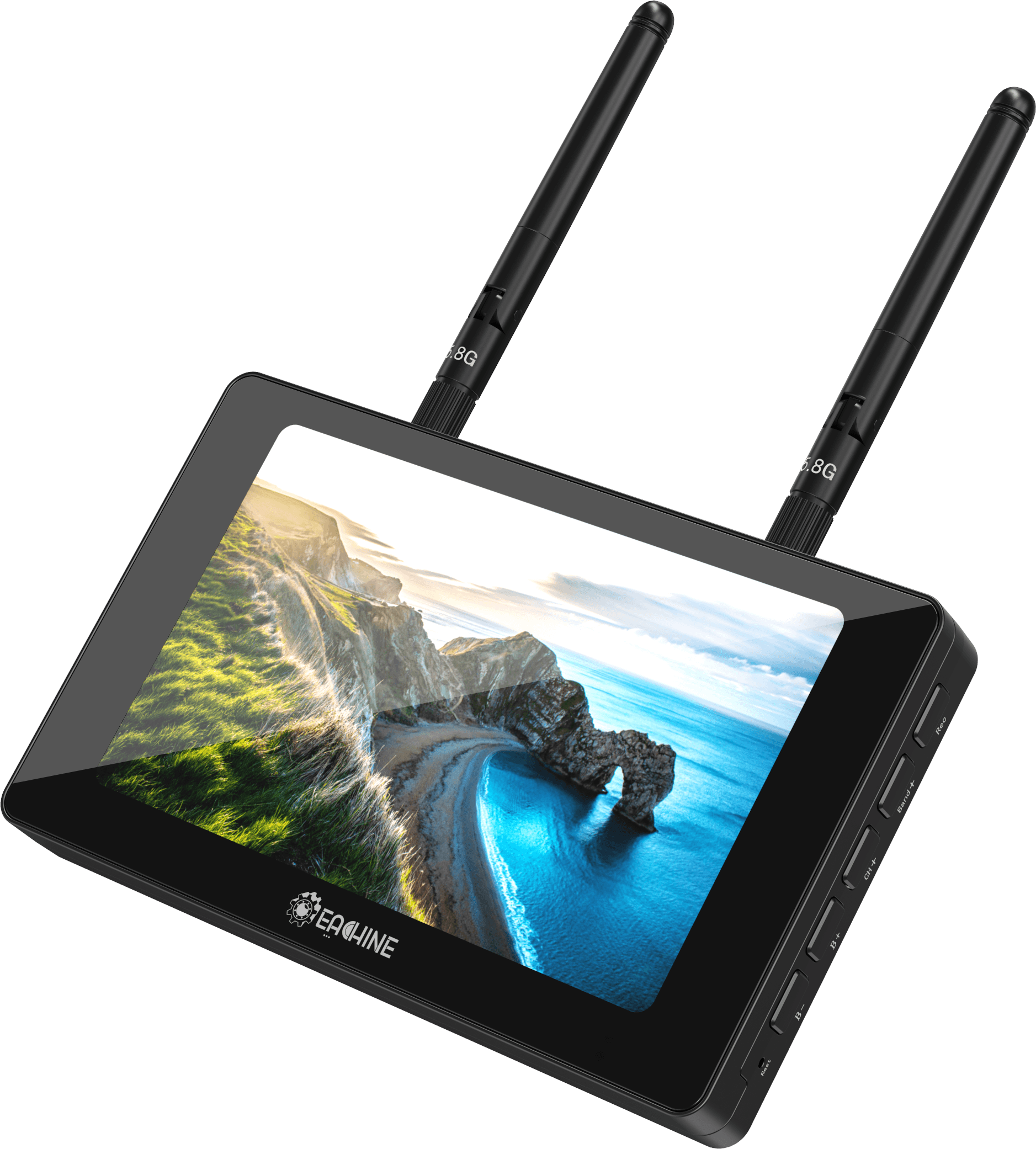 JaribeL Moneagle 5 Inch IPS 800x480 5.8GHz 40CH Diversity Receiver 1000Lux FPV Monitor With DVR 360° Full View HD Display Built-in 4000mAh Battery For RC Drone Radio Controller - jaribel